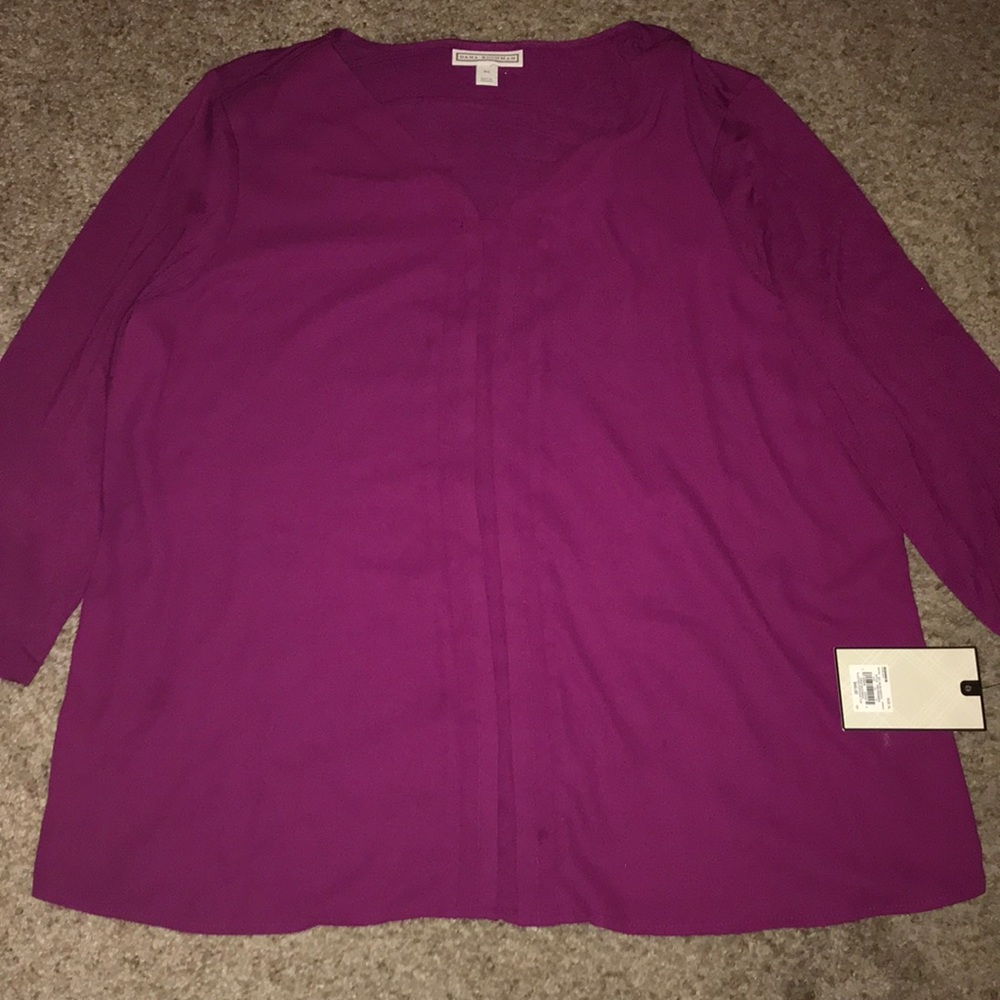 Dana Buchman Dressy Magenta Blouse